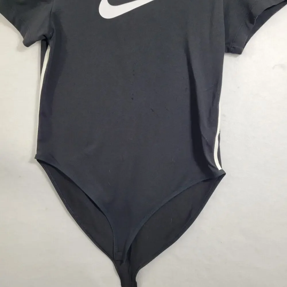 Nike Women's Black Short Sleeve Body Suit Size L 81825-1195 - Picture 2 of 9